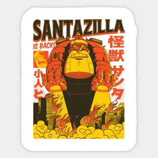 Santazilla Sticker